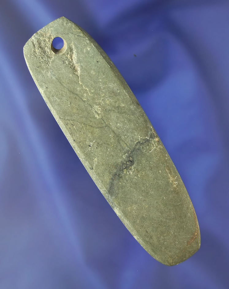 Very unique 3 3/4" Greenstone Pendant - Humphreys Co., area of Tennessee. Dickey COA.
