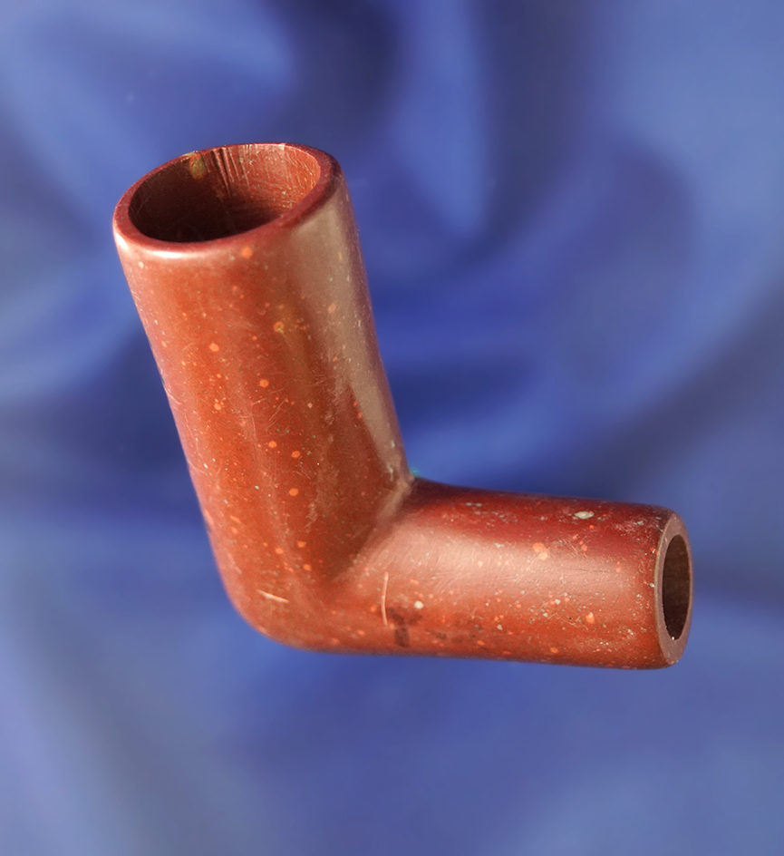 Very nice! Excellent style, craftsmanship and heavy patina on this 1 7/8" tall Catlinite Pipe.