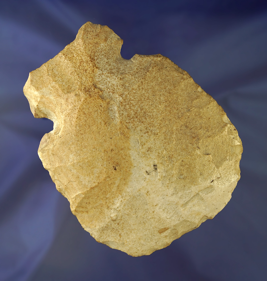 Excellent use polish on this nicely styled 5 7/8" Notched Hoe found in Madison Co., Illinois.