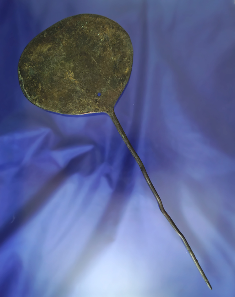 Large 10 5/8" long by 4 1/8" wide copper Tupu Pin  made from copper - Sacred Valley, Peru.