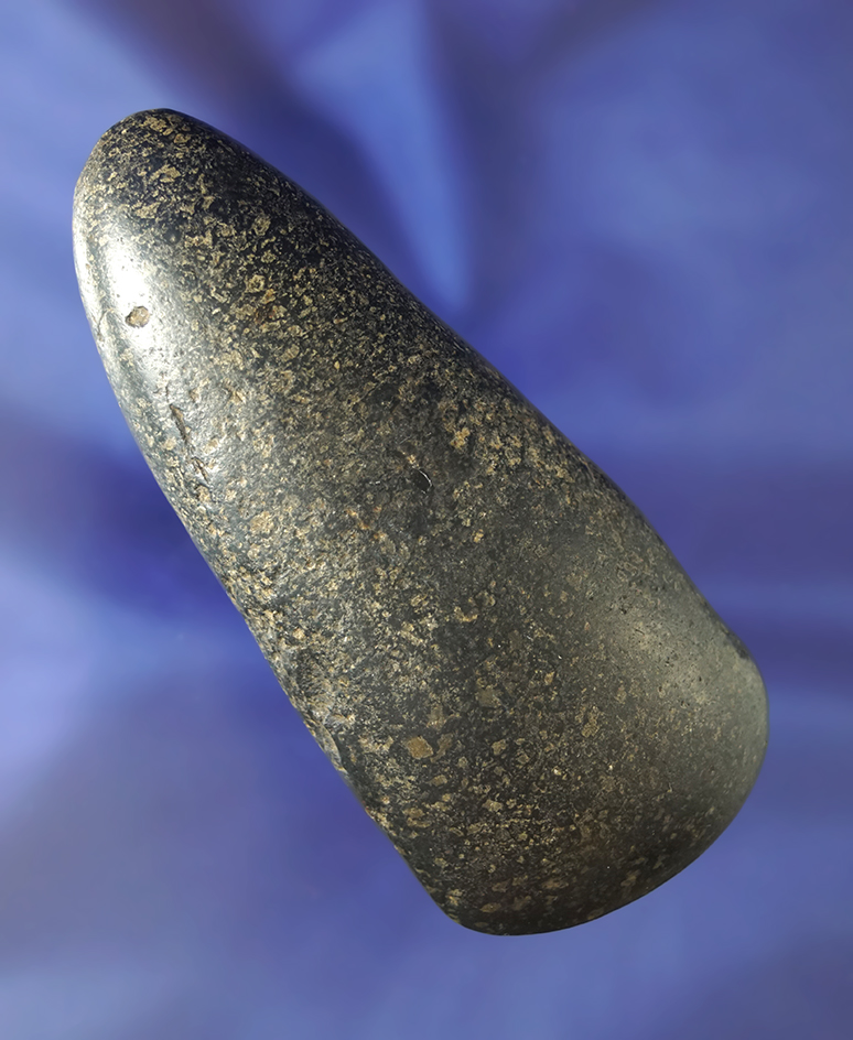 4 1/16" highly polished Hardstone Celt found in Lorain Co., Ohio. Ex. Col. Raymond Vietzen.