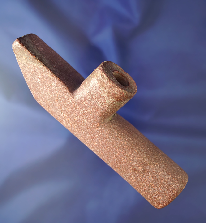 5 3/4" Catlinite Pipe found on the Rock River at Blood Run outside of Sioux Falls South Dakota.