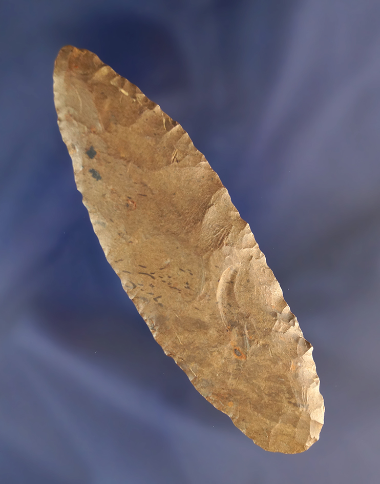4 3/16" Dover Flint Adena Blade found in Tennessee. Bennett COA.