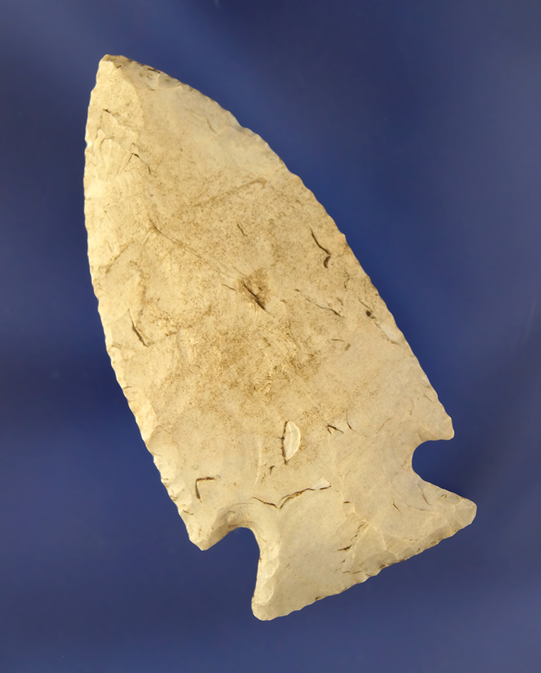 2 3/4" cornernotch found in Indiana that is very well flaked.