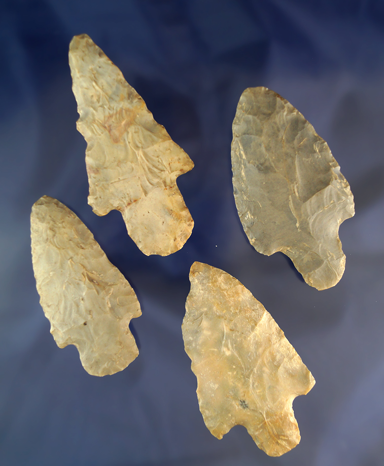 Set of four large Adenas found in Ohio, largest is 3 5/8".