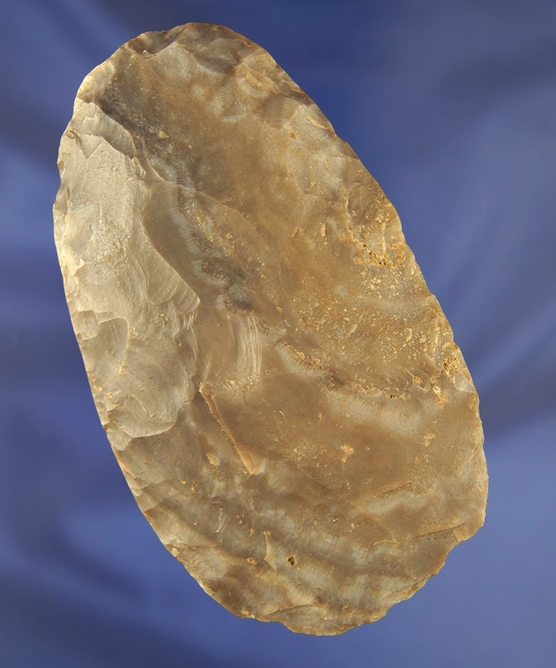 4 3/4" nicely styled Flint Celts with good use polish it bit found in Missouri