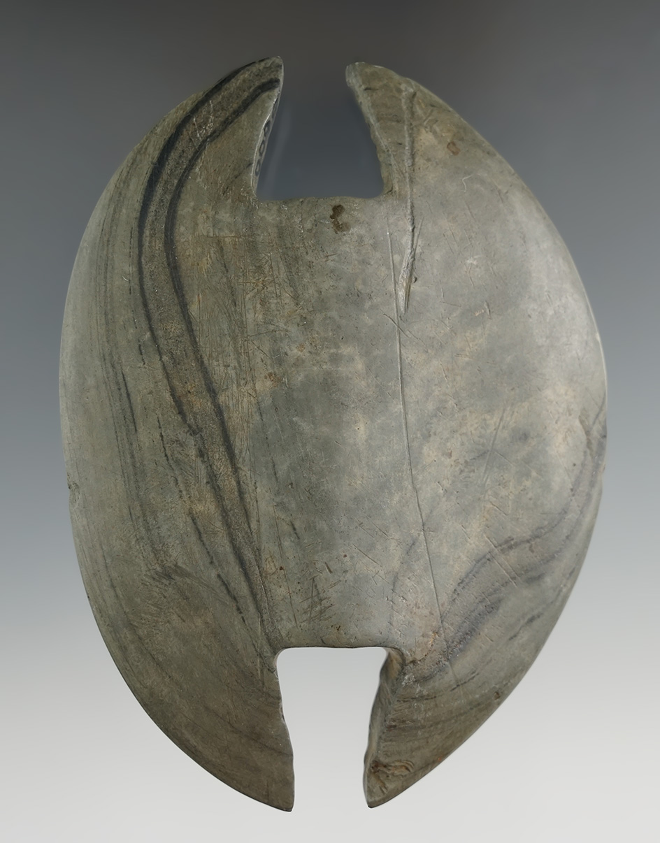 Sale Highlight! Exceptional 4 1/4" Archaic Notched Ovate found on the Poorman Farm, Dekalb Co., Indi