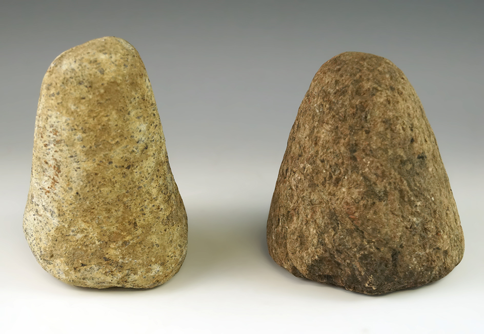Pair of stone Pestles found in Ohio, largest is 4 1/4".