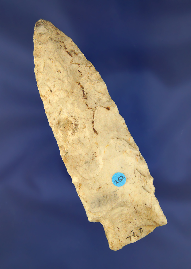 4 3/8" Hardin found in Dent Co.,  Missouri. Made from Burlington Chert. Davis COA.