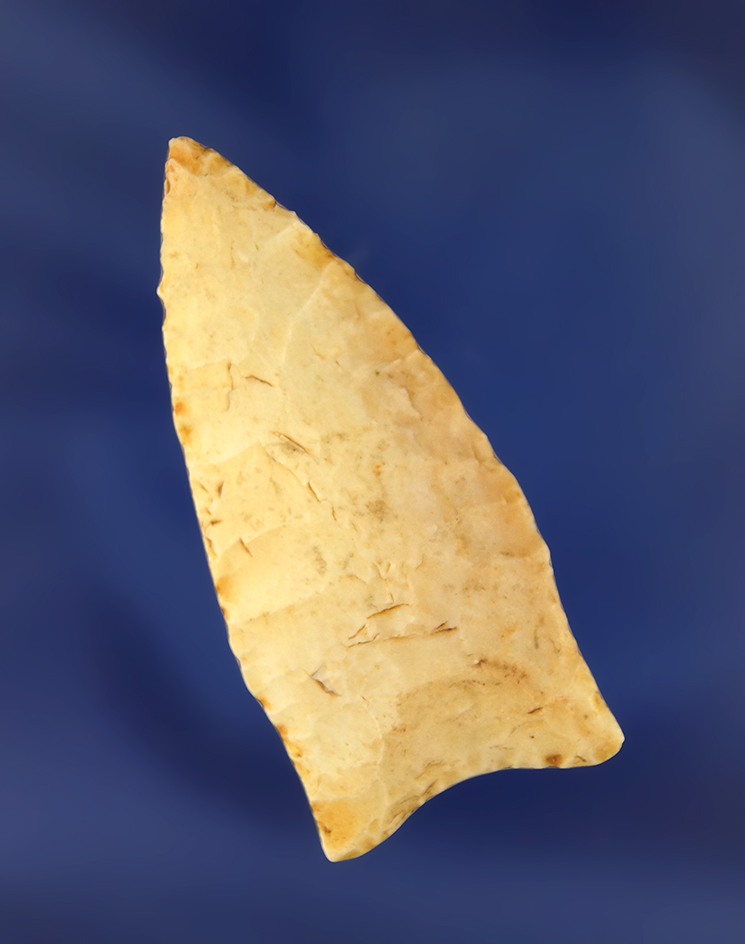 2 1/16" Holland made from River Cobble Chert, found in East Texas. Partain COA.