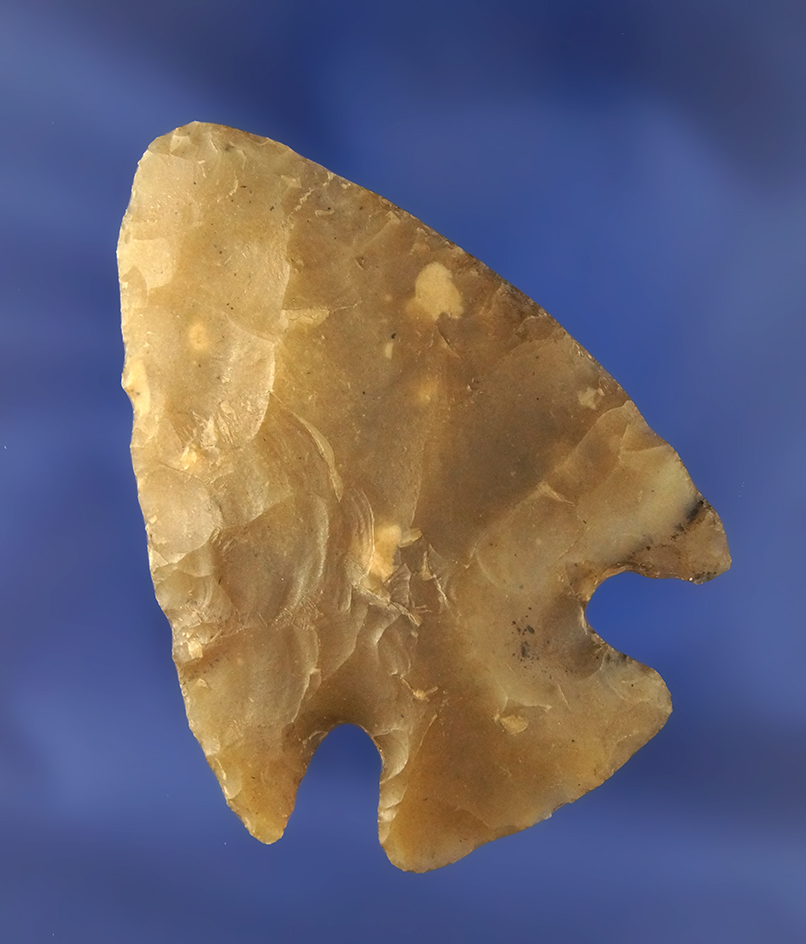 2 1/2" Translucent Flint Ridge Hopewell found in Stark Co., Ohio.
