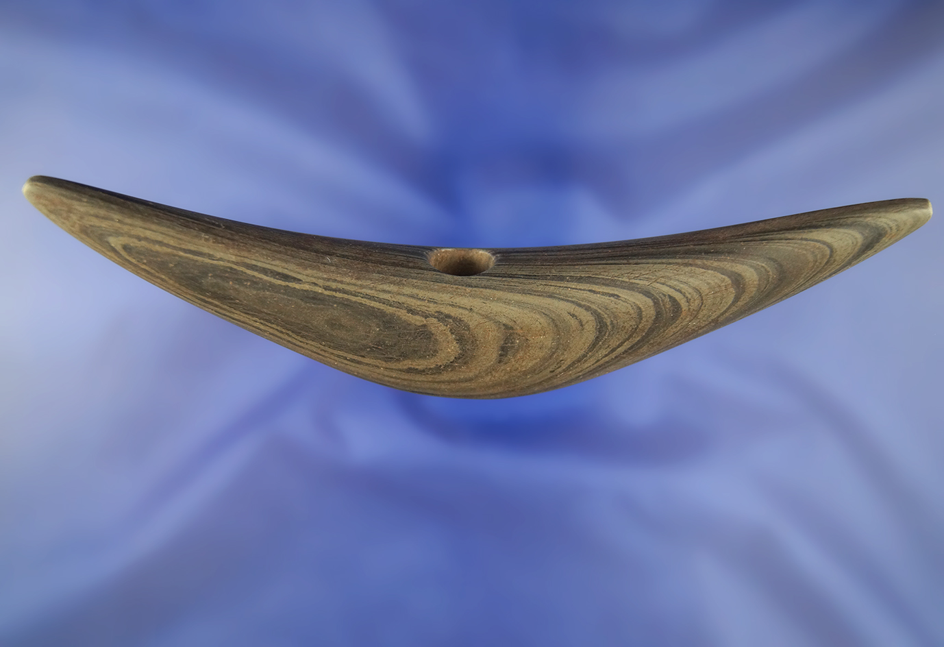 6 11/16" banded slate pick Bannerstone found in Preble Co.,  Ohio in excellent condition.