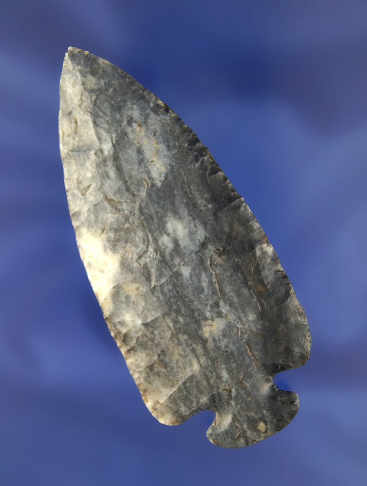 3 5/8" Multi-colored Coshocton Dovetail found in Stark Co., Ohio. Comes with a Bennett COA.