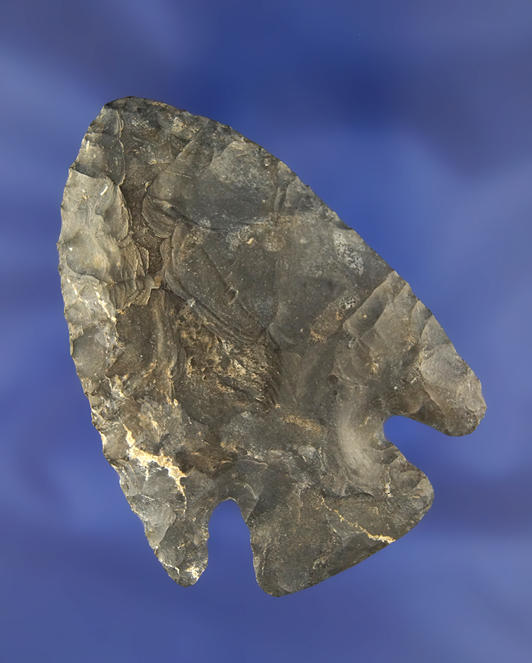 3" Archaic Cornernotch found in Fairfield Co., Ohio.