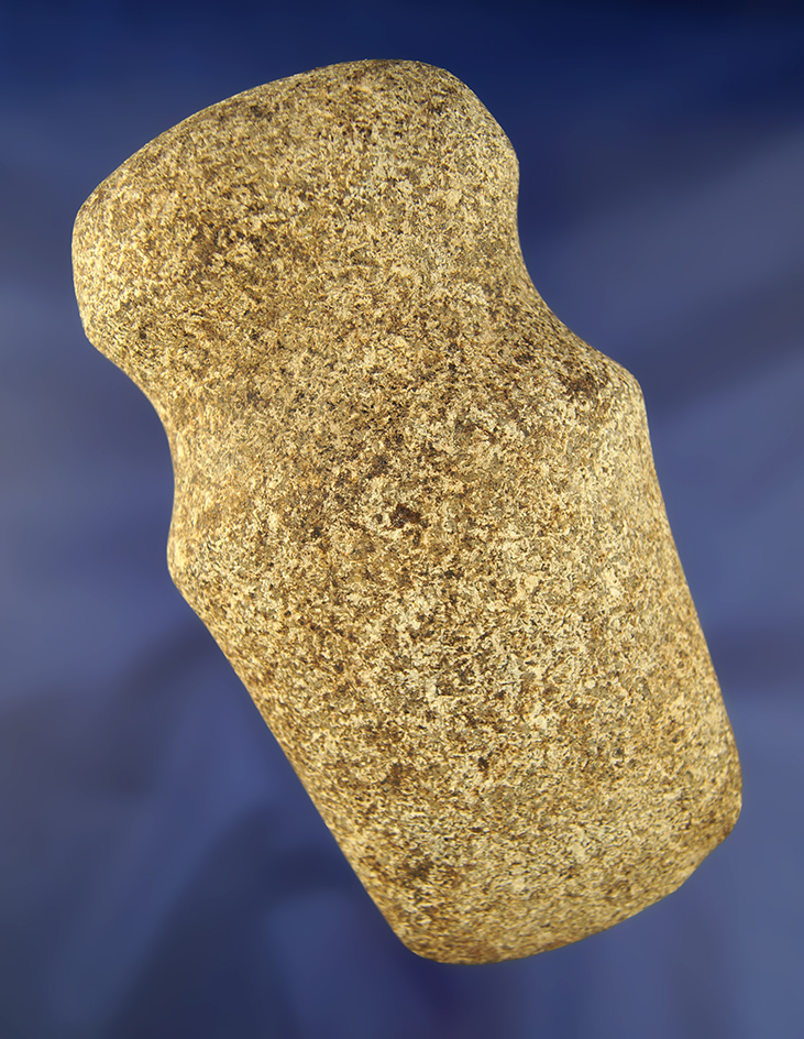 6" Long Full-Groove Axe made from weathered Granite. Found in Lake Co., Ohio.