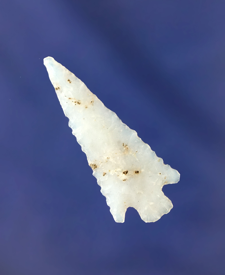 1 1/2" nicely serrated arrowhead found in New Mexico.