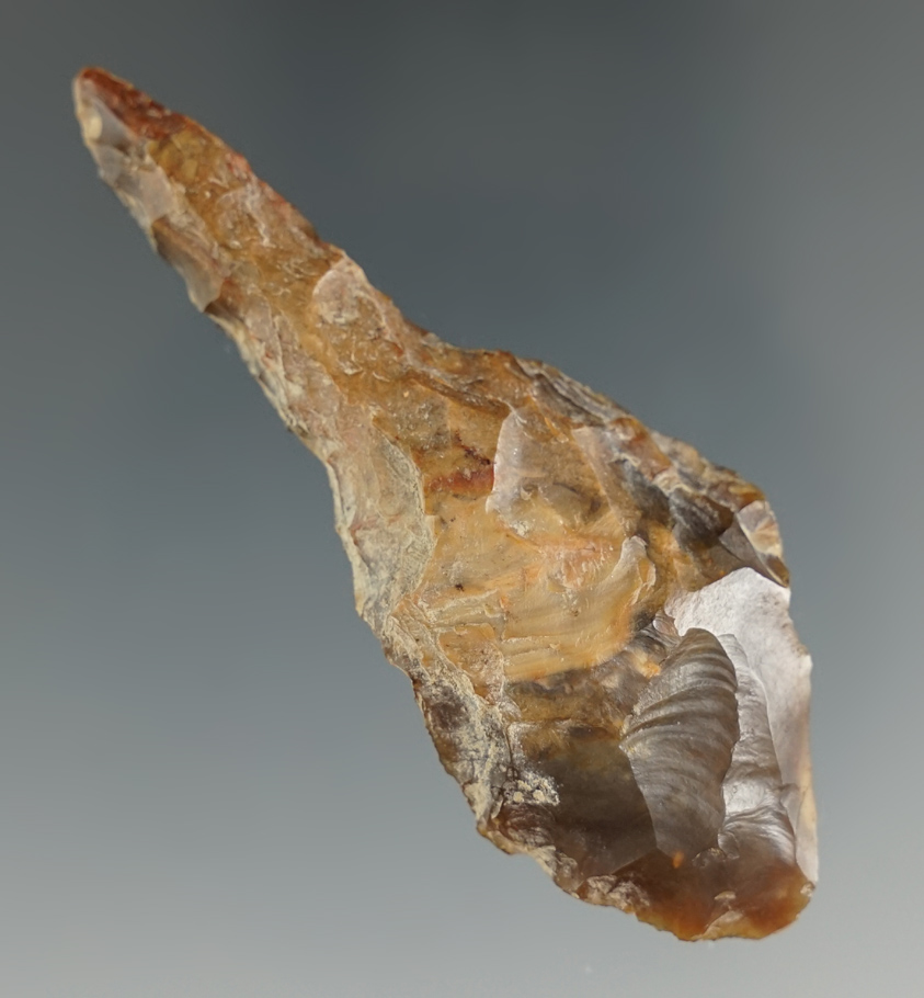 1" Expanded Base Drill made from Agate. Columbia River, Washington. Bennett COA and COO.