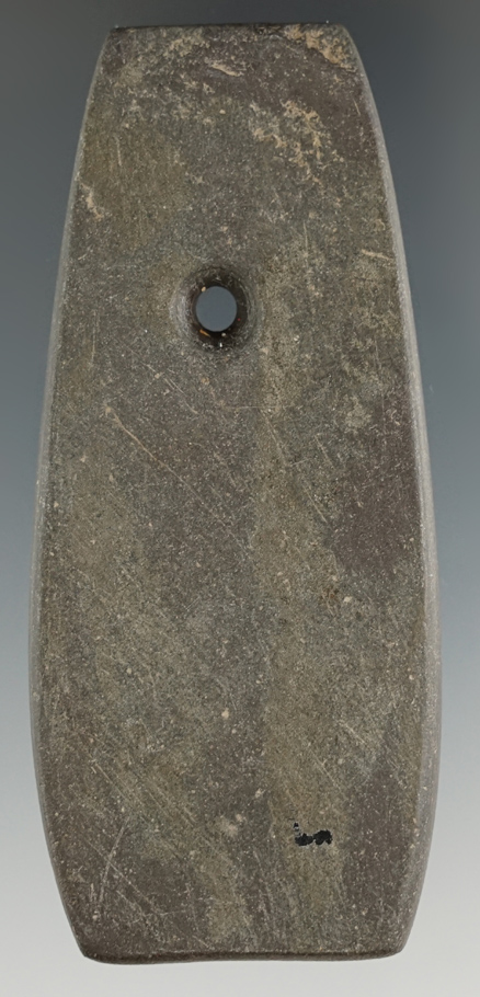 3 7/16" Hopewell Trapezoidal Pendant found in Wayne Co., Indiana. Ex. Marvin Gilley (#W/459)