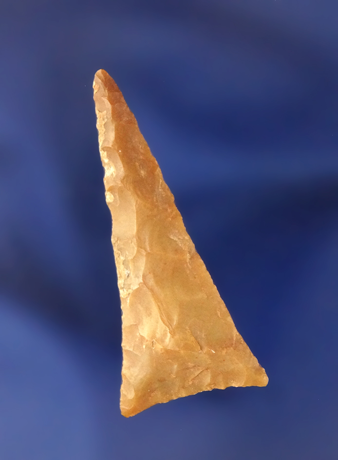 1 5/8" Carter Cave Flint Mississippian Triangle Point found in Greenup Co., Kentucky - Judge  Claxon