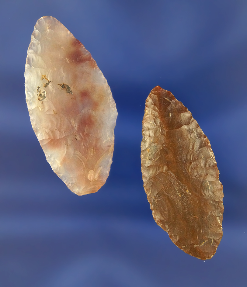 Pair of Cascade points made from nice material, largest is 1 15/16". Found near the John Day River,