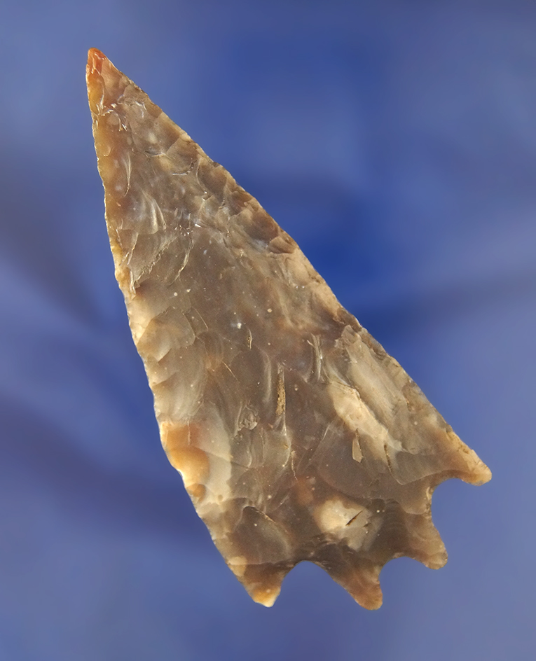 3 3/4" Pedernales variant found in Travis County Texas made from attractive material. Rogers COA.