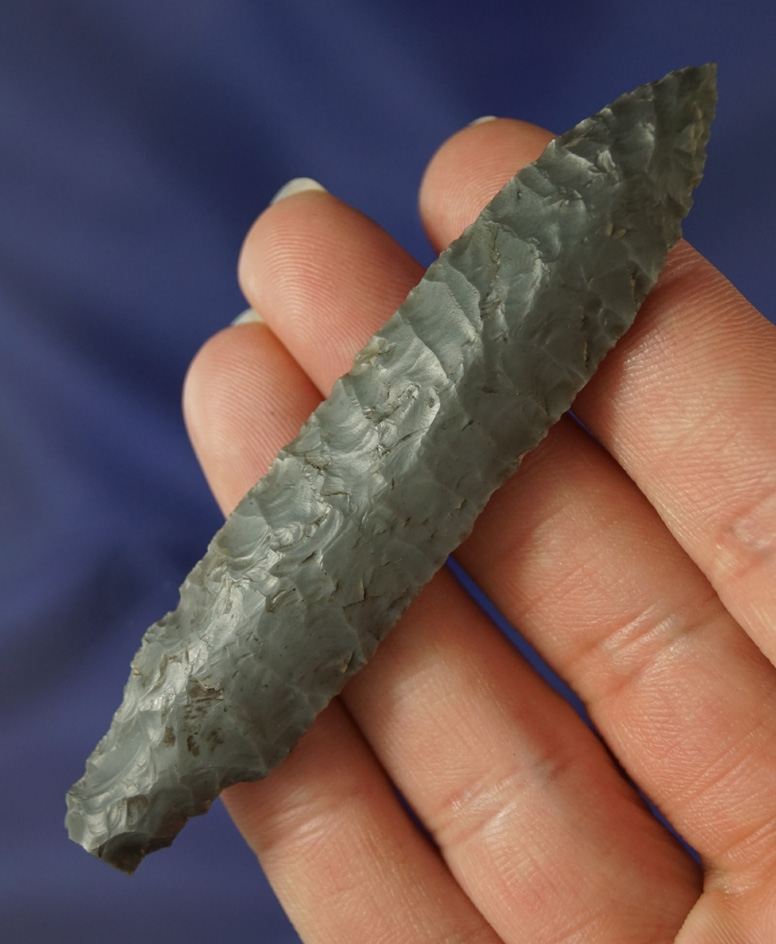 Rare style! 3 3/8" Bear Point type III found in Alaska. Comes with a Davis COA G-8.