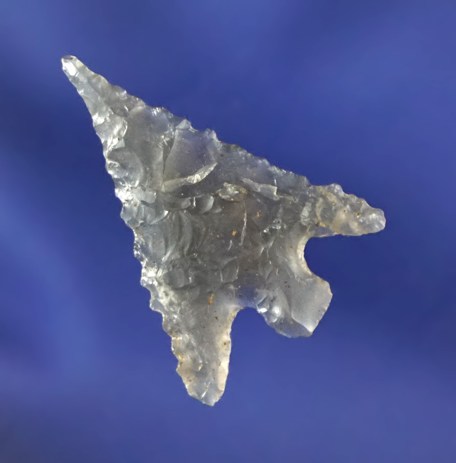 Excellent style on this 1" highly translucent Obsidian Cornernotch Gempoint - Shasta Co., CA.