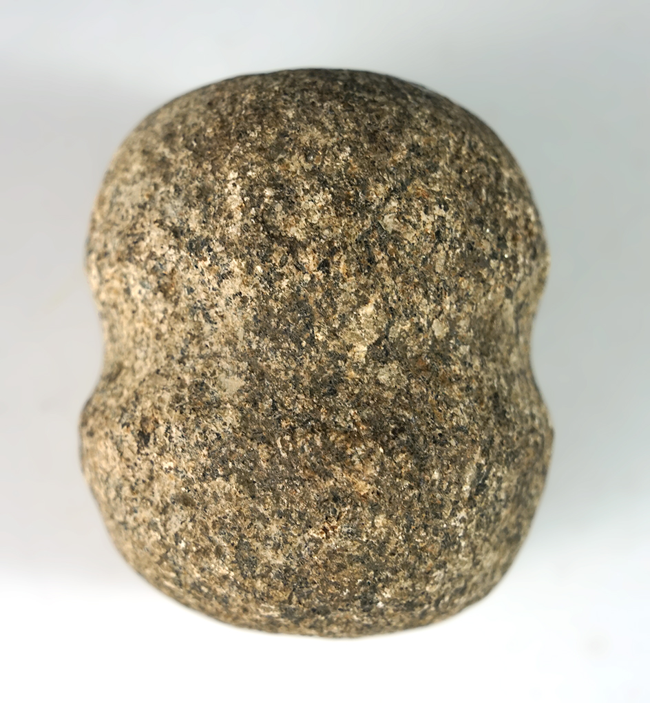 Classic style 2 1/2" Hammerstone with a 3/4 groove found in Ohio.