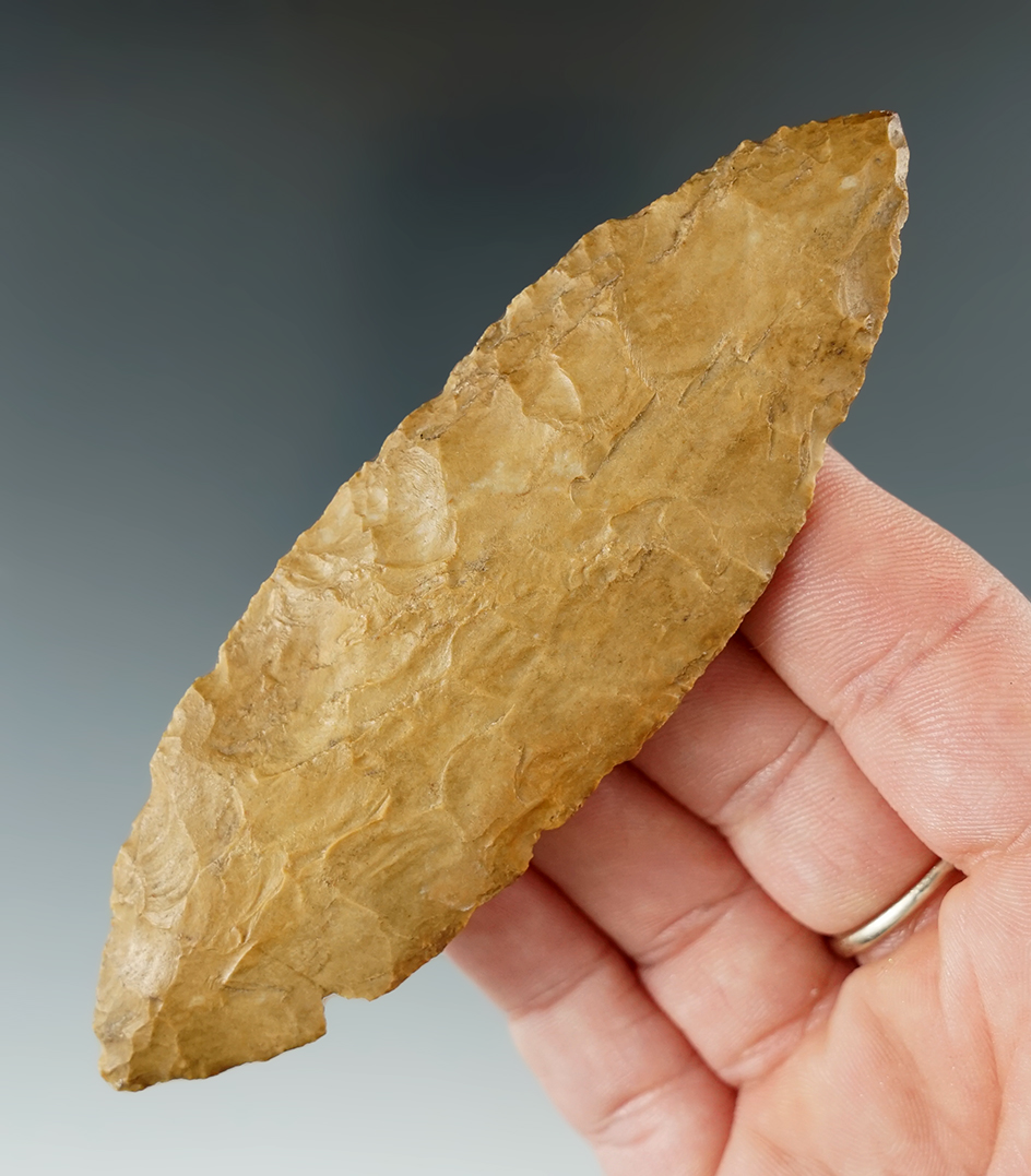 4 3/16" Bi-pointed Knife found in Pennsylvania. Ex. John W. Roach.