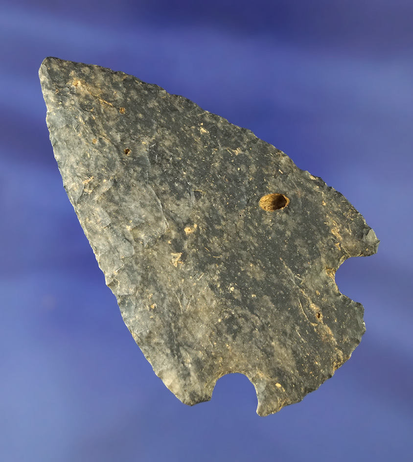 3 3/16" Hopewell Snyders found in east central Kansas made from Foraker chert. Motley COA.