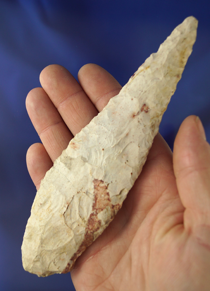 Large 6 1/4" multicolored Flint Knife found in Culven Indiana.