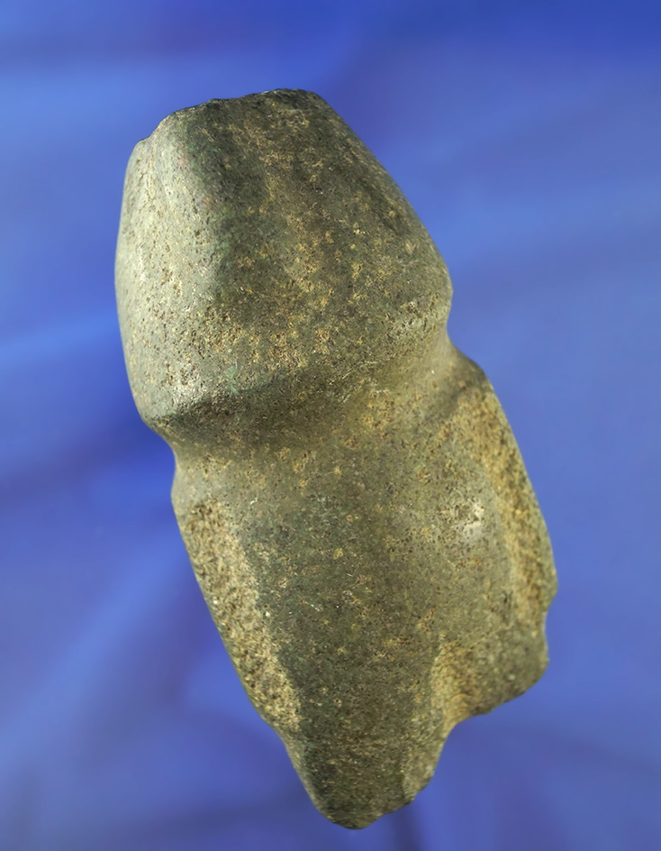 4 7/8" tall Pre-Columbian Owl effigy Axe that is nicely styled.