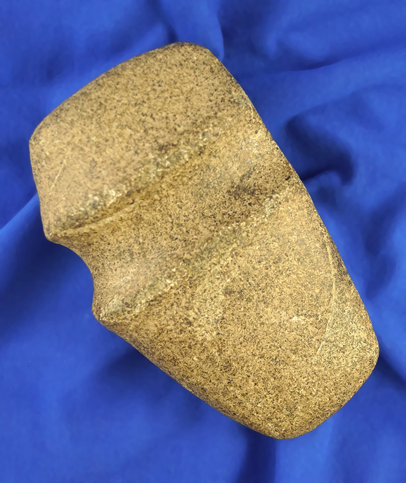 6" long highly polished 3/4 grooved Axe found at the Miller Cemetery site in Pike Co.,  Illinois