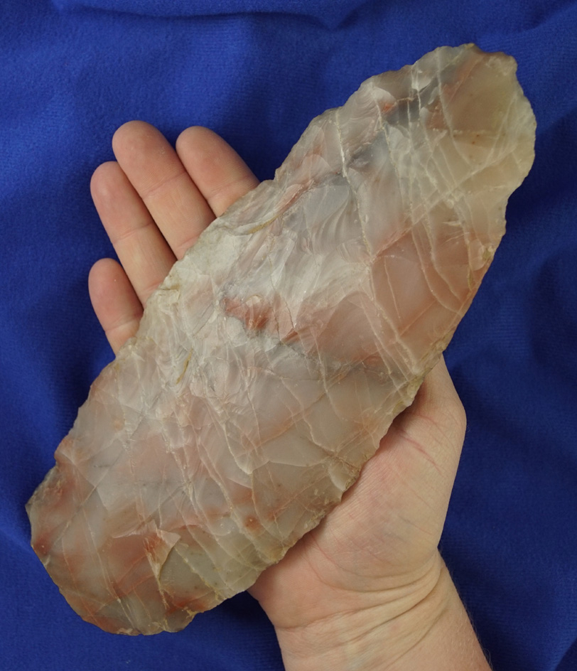Huge! 9" novaculite Flint Blade found in Arkansas. This is a very large artifacts from this material
