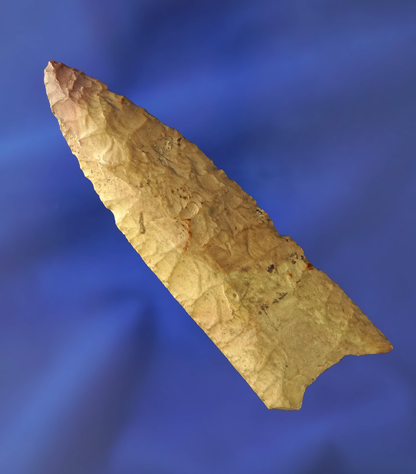 4" Clovis Redstone found in West middle Tennessee that is very nicely patinated. Dickey COA.