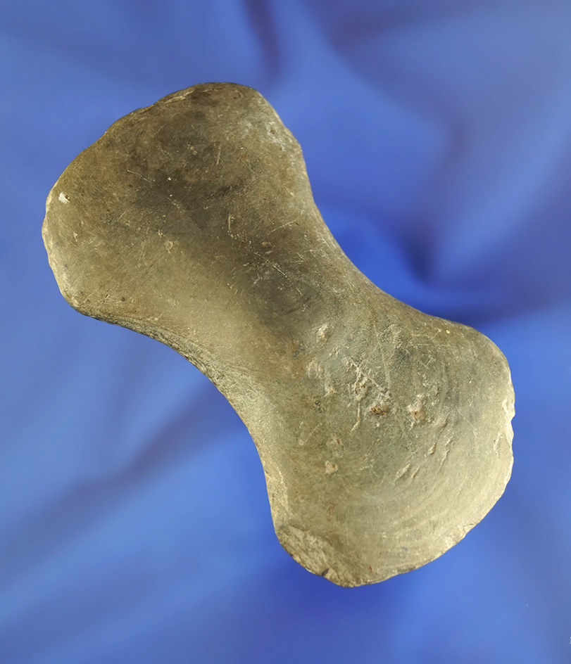 4" unDrilled tie-on Butterfly Bannerstone found in Richland Co.,  Ohio that is very well patinated.