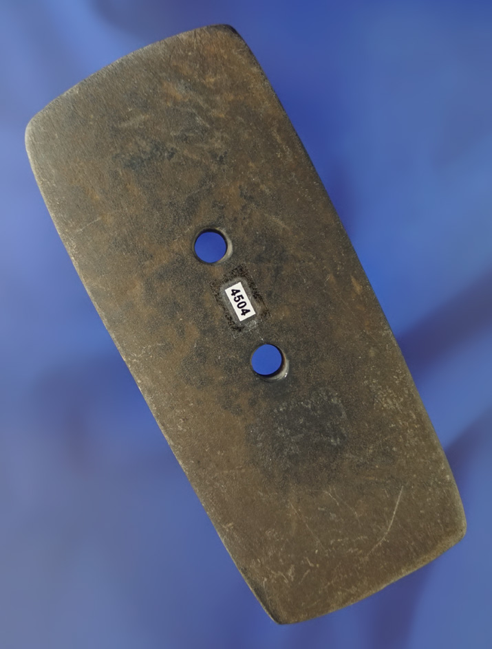 4 7/8" Rectangular Gorget found in Clark Co.,  Ohio. Elleman.