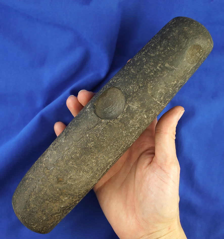 Nice! 9 5/8" double bit Pestle that is heavily patinated and nicely polished found in southern Ohio.