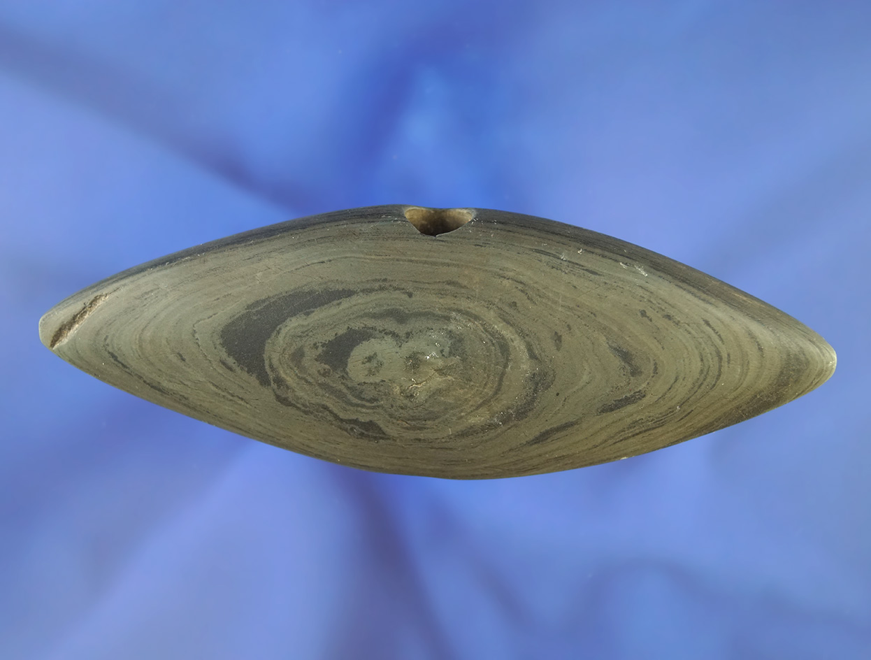 5 3/8"  Bannerstone - Ohio which sold as Lot number 211 in the 9/16/17 Converse auction. Cleaned.