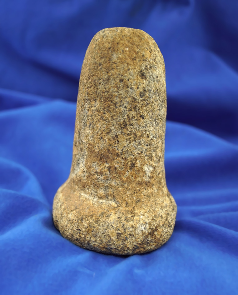 Very unique 4 1/8" tall Bell Pestle in perfect condition found in Auglaize Co.,  Ohio.