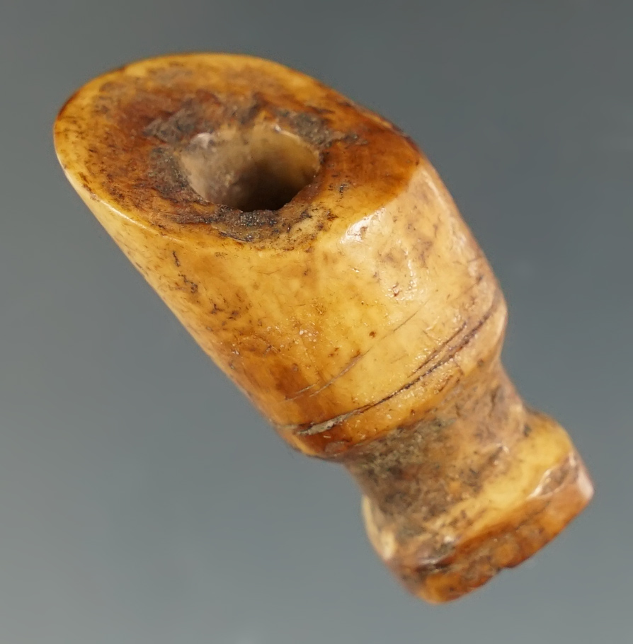 1 7/16" Inuit ivory bladder plug found in Alaska.