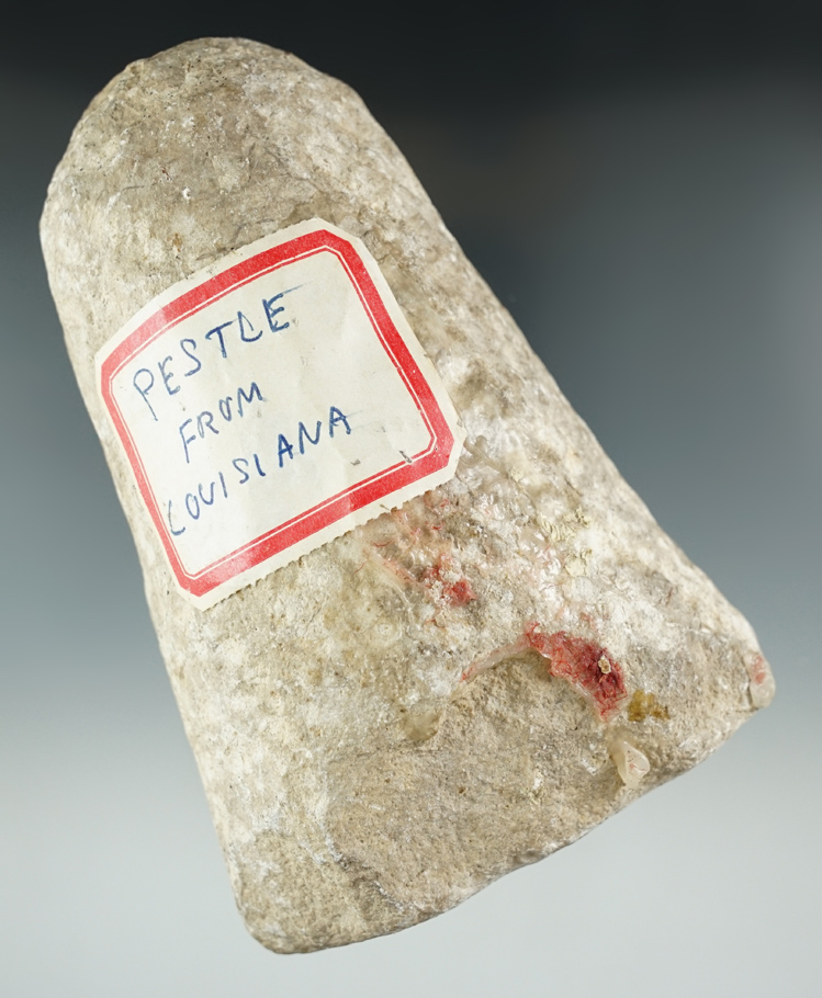 4 7/8" while patinated Pestle found in Louisiana.