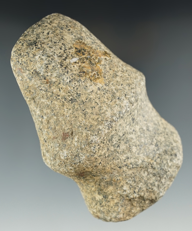 3 3/4" Full Grooved Granite Axe found in Columbia Co., Indiana.