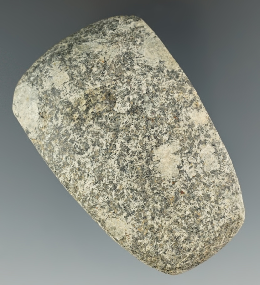 2 5/8" nicely polished miniature Granite Adze in excellent condition, found in Indiana.