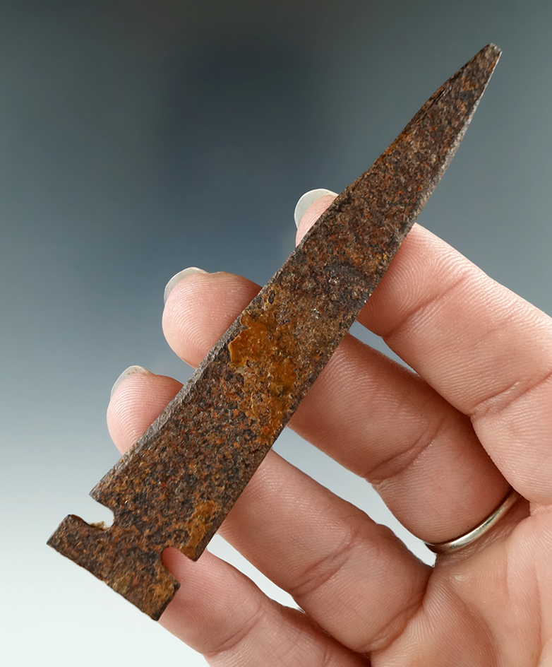 3 11/16" Historic period Iron point in good condition.