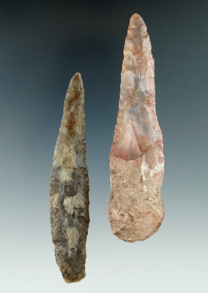 Pair of large Drills found in Texas, largest is 4 1/4".