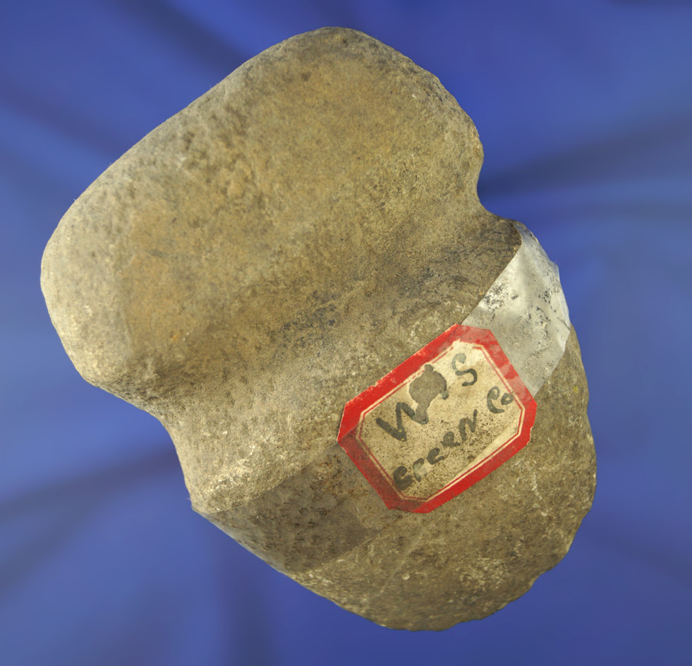 4 1/8" full grooved Axe found in Greene County Wisconsin.