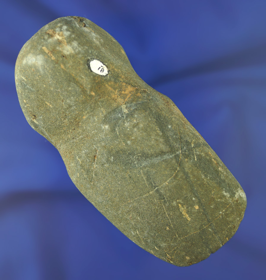3 15/16" long 3/4 grooved slate Axe found in Ohio.