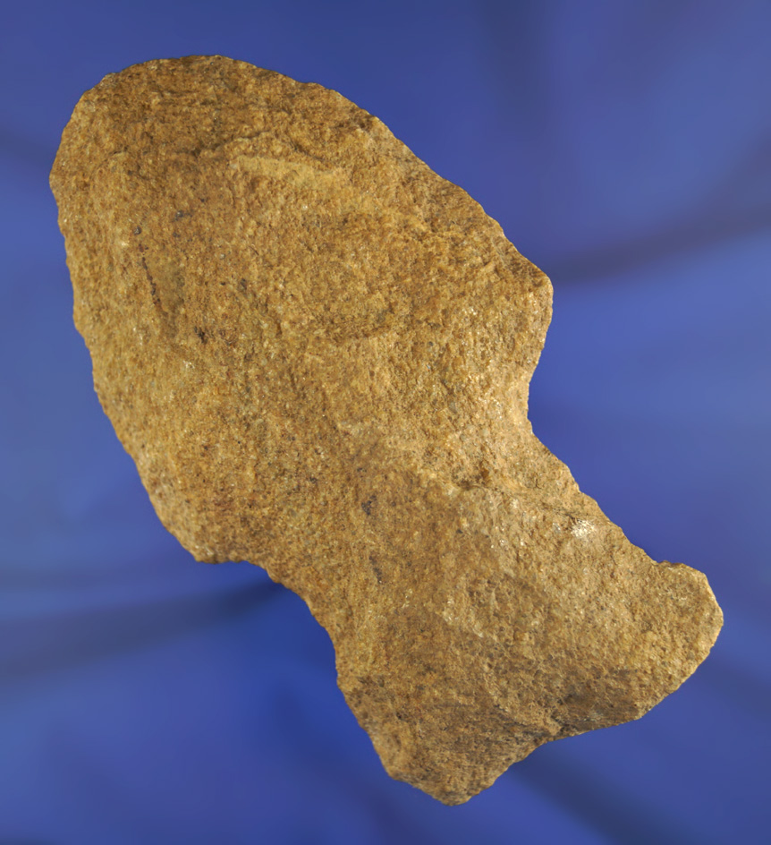 Excellent style on this 4 7/8" stemmed/notched Hoe made from quartzite found in New Jersey.