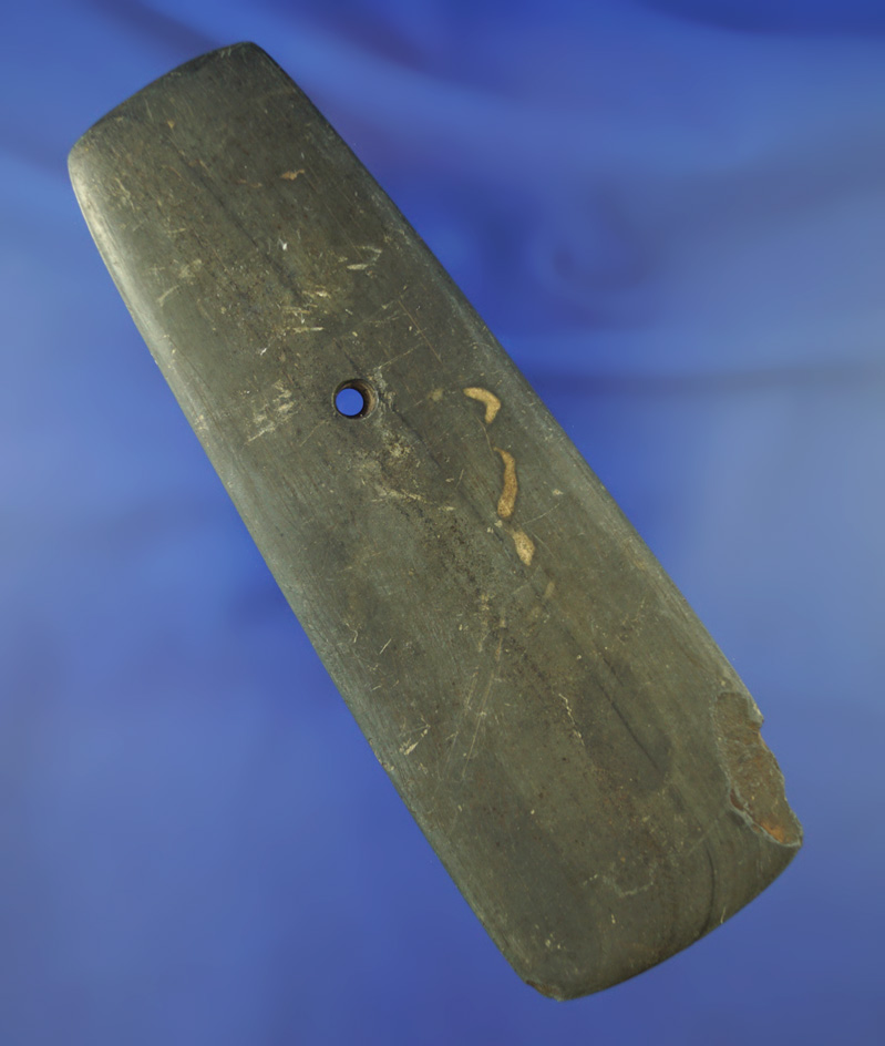 Large 5 15/16" green glacial slate Pendant found in Indiana.